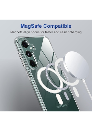 Samsung Galaxy Uyumlu A26 Kılıf Magsafe Özellikli Darbe Emici Şeffaf