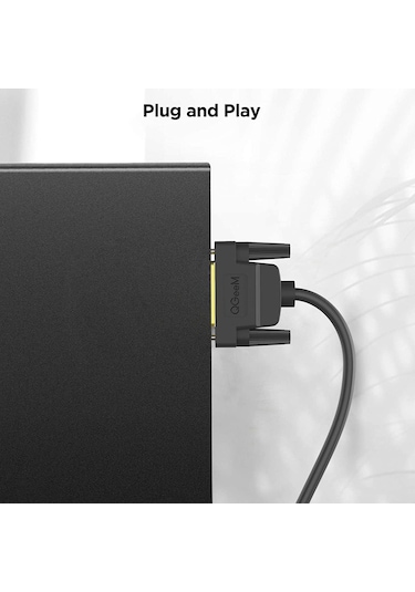 Qgeem QG-HD15 Çift-Bağlantı DVI Kablo Adaptörü Kablosu 1 Metre