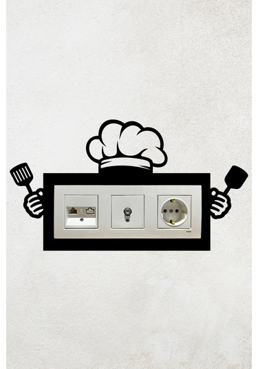 Mutfak Tasarım 3lü Priz Çerçevesi İç Ölçü 22,75x8,4 Cm Üçlü Dekor Priz Çerçeve Mutfak Dekorasyonu