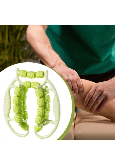 Suntek 29 Tekerlekli Bacak Masaj Silindiri Fitness Kelepçesi Kol Yeşil
