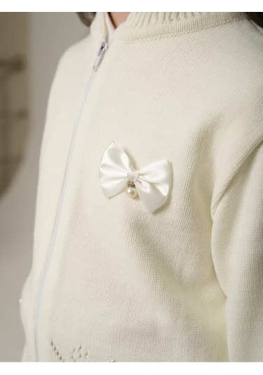 Sıgnora Style Okul Kızları İçin Baharlık Kardigan 174601207 Beyaz