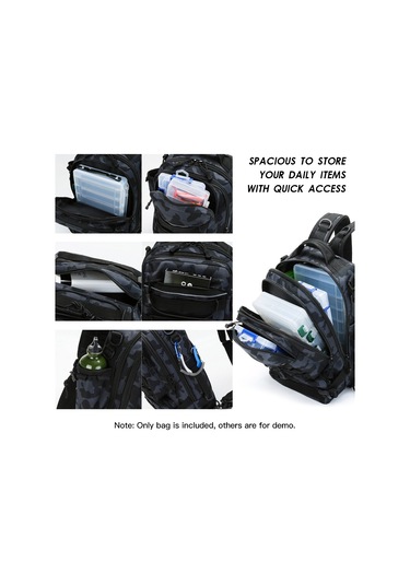 Olta Takımı Sırt Çantası Saklama Çantası Açık Omuz-kamuflaj