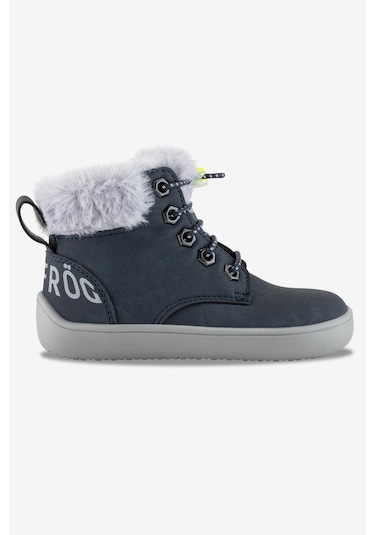 Hopfrög Furry Boots Lacivert Nubuk Barefoot Çocuk Botu Lacivert