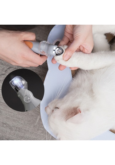 Springsun Led Aydınlatmalı 5x Büyütmeli Kedi Tırnak Makası - Ergonomik Tutma Yeri Ve Kan Çizgisi Koruma