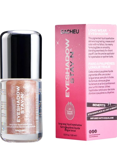 Sacheu Eyeshadow Stay-n Uzun Süre Kalıcı Likit Far 01 Candy Dippd