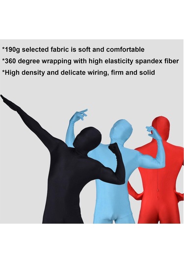 Parti Kostümü Görünmez Morph Takımı Yetişkin Erkek Kadın Tam Ten Rengi