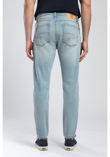 Lee Cooper London Normal Bel Dar Konik Kesim Daralan Paça Mavi Erkek Jean Pantolon-19630 DENİM