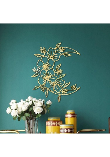 Ayna Duvar Sticker Ay Çiçek Sticker Black S Black S Diğer