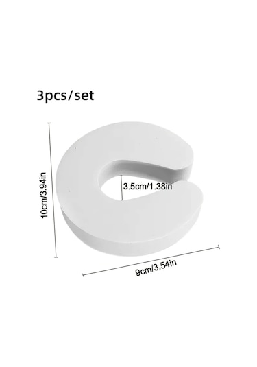 Sunshine011 3pcs Kapı Durdurucu Seti, Parmak Koruma Takozu, Kedi Ve Çocuk Güvenliği Kapı Blokeri