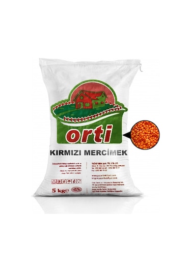 Orti Kırmızı Mercimek 5 KG