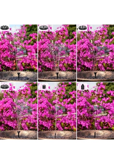 Xuweiwei 5.12inç 6 Nozullu Güneş Enerjili Şamandıralı Çeşme Pompası - Kuş Banyoları, Göletler, Bahçe