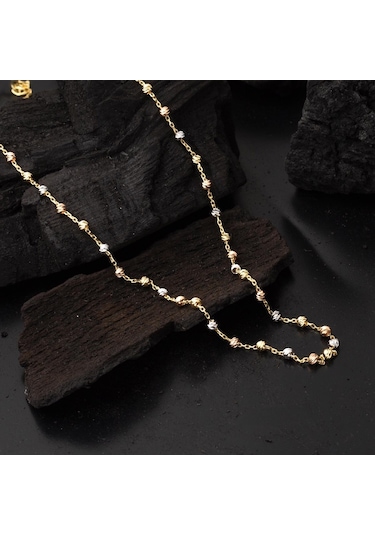 Top Altınlarla İşlenmiş Altın Zincir Kolye Klsmu14k15855