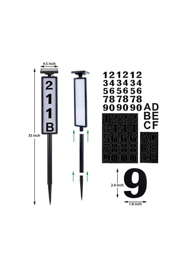 Güneş Enerjili Ev Numarası Işık Ev Adresi Dijital Aydınlatmalı