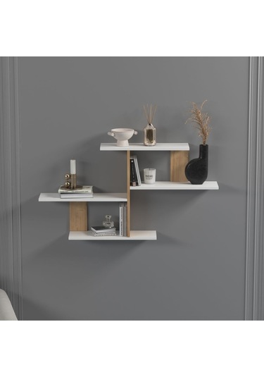 Sitil Duvar Rafı Beyaz Meşe