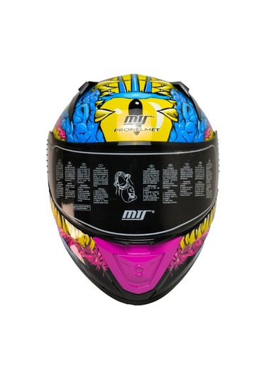 Motoal Ece 22.r06 Sertifikalı Double Vizör Full Face Kask Gongju Pembe Mavi Siyah