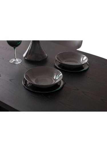 Askeron Yemek Masası Takımı 4 Kişilik 4 Sandalye Siyah