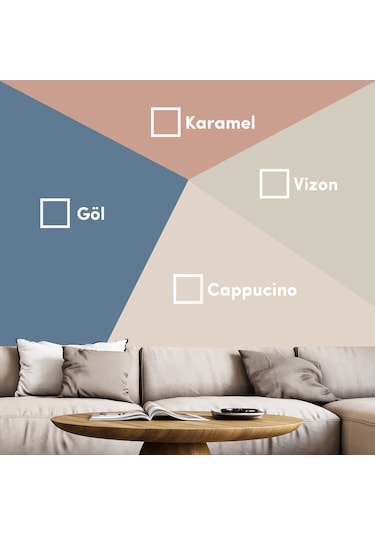 Bi Boya Geometrik Duvar Boyama Seti 5 - 1 L