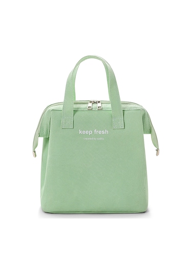 Xiyyadms Yeni Büyük Kapasiteli Isı Koruyucu Yemek Çantası, Taşınabilir Soğutma Çantası - Açık Yeşil Yeşil