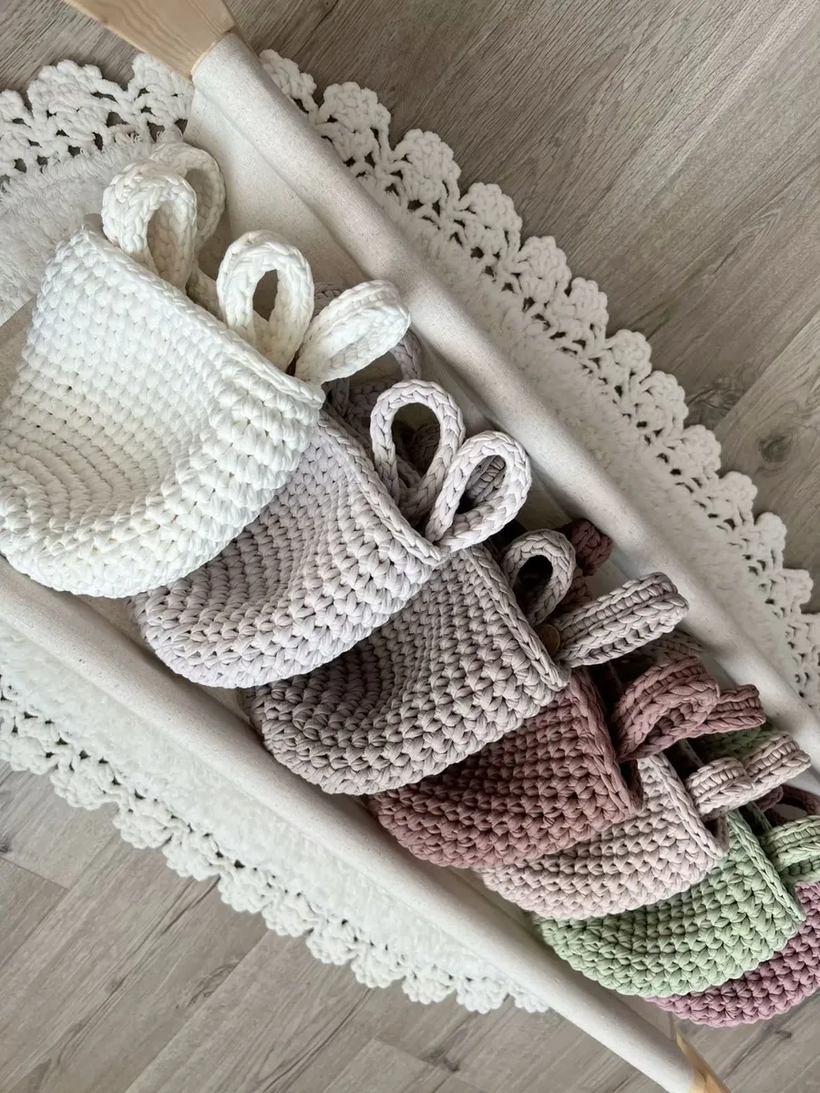 Sialia Knitting Beşik İçin Organizer-cep 206032397 Soğuk Beyaz