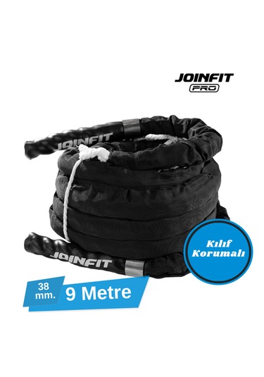 Joinfit Pro Kılıf Korumalı Crossfit Halatı 9m - 38 Mm Siyah