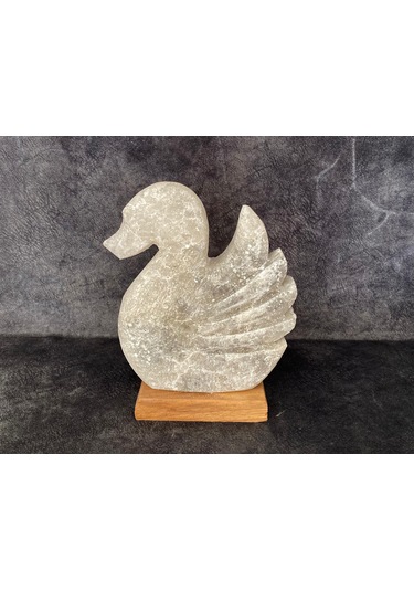 Çankırı Kaya Tuzu Kuğu Model Tuz Lamba