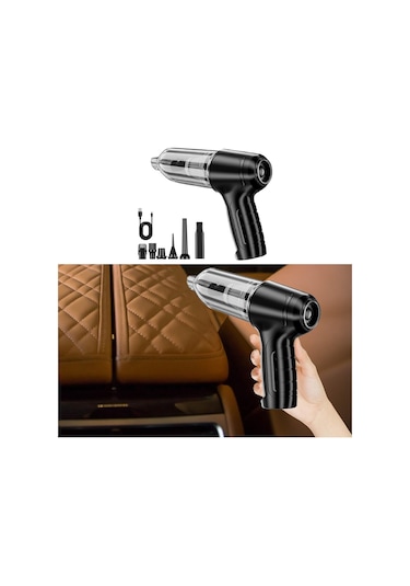 Suntek Araba Vakum Süpürgesi Tip C Port Hızlı Temizlik Siyah Siyah