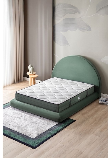 Good Night Legom Torba Yaylı Set Yatak Baza Başlık Tek Kişilik Yıkanabilir Ortopedik Yeşil