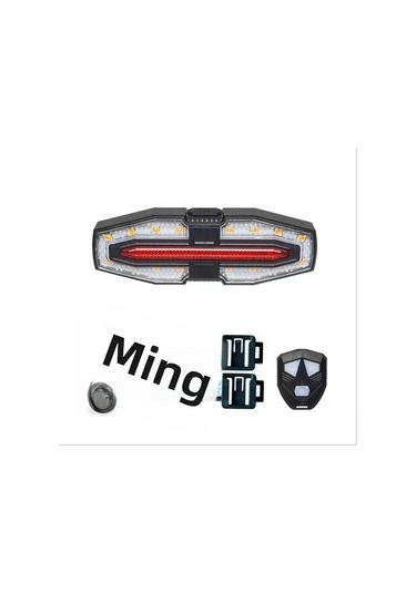 Youtek Siyah 1820 Usb Şarjlı Akıllı Kumanda Led Fren Lambası - Moto Sürekli Kullanıma Uygun, Sesli Sinyal Ve Su Geçirmez Gece Görünürlüğü Artırıcı