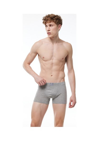 Malabadi Erkek Gri 5 Li Pamuk Elastan Boxer 5m074 Gri