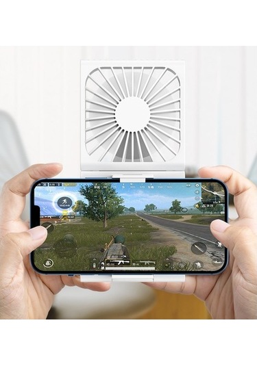 Telefon Tutucu İle Taşınabilir Usb Şarj Edilebilir Soğutma Fanı B2pxdu Mavi