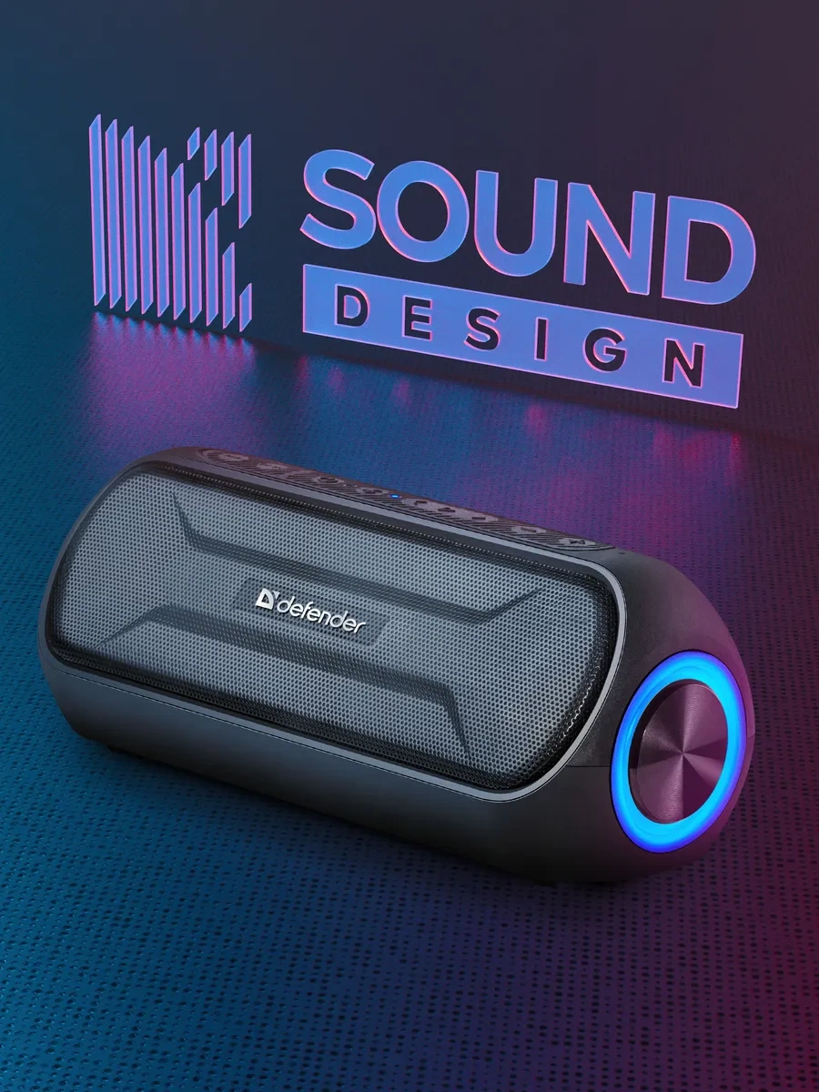 Defender Kablosuz Bluetooth Hoparlör, Aydınlatmalı 8859765