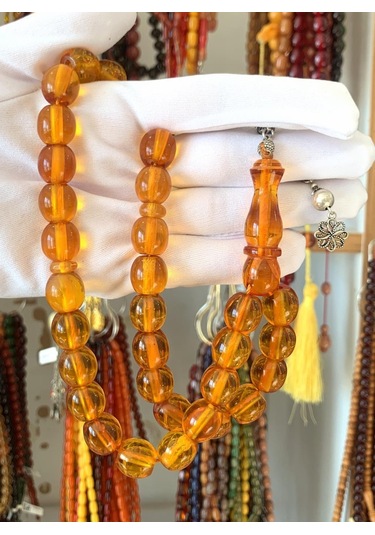 Tesbihci İri Boy Bal Rengi Katalin Tesbih