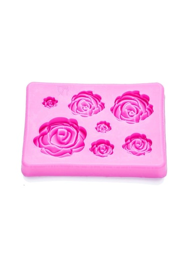 2 Adet Gül Çiçekleri Silikon Kalıpları Kek Çikolata Kalıbı Düğün Pembe