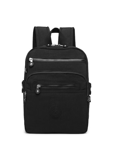 Krinkıl Kumaş Unisex Sırt Çantası 1207 Siyah
