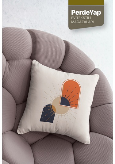 Güneşin Doğuşu Desenli 4lü Kırlent Kılıfı