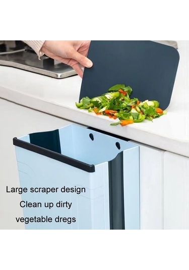 Tongxida Mutfak Askılı Katlanır Çöp Kutusu Gıda Atığı Depolama Kutusu Sarı Sarı