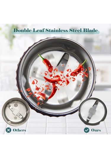 49d4 Elektrikli Kahve Değirmeni Büyük Kapasiteli Paslanmaz Çelik