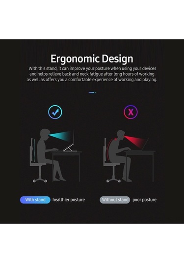 Fastbuy 17 İnç Altı Laptop Tabletler İçin Yükseklik Ayarlanabilir 7 Seviye Katlanabilir Soğutucu Stand Abs+alloy - Pembe