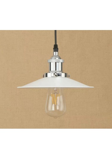 Rsylight Retro Metal Beyaz Dekoratif Rustik Kafe Mutfak Sarkıt Av