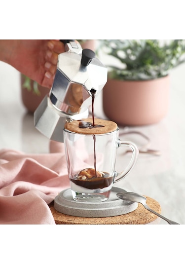 LAV Vega Cam Kupa 6 Kişilik 250 ml Kulplu (Kahve/Çay Bardağı)