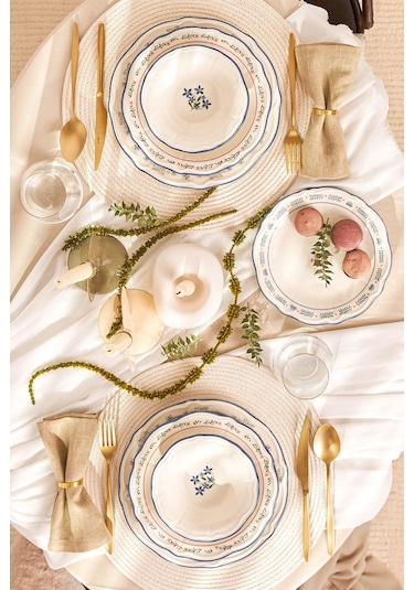 Emsan Farina Porselen 24 Parça 6 Kişilik Yemek Takımı