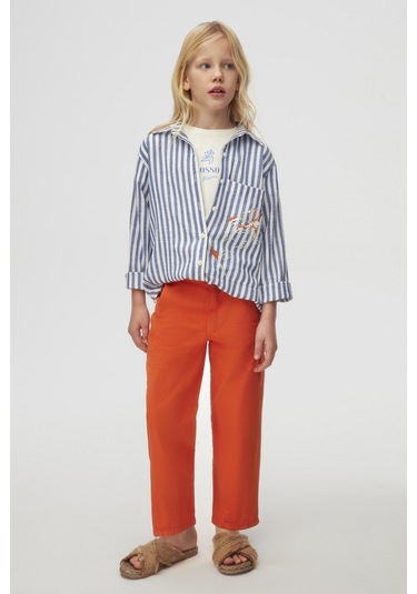 Nk Kids 38437 Kız Çocuk Mavi Leylak Gömlek Mavi