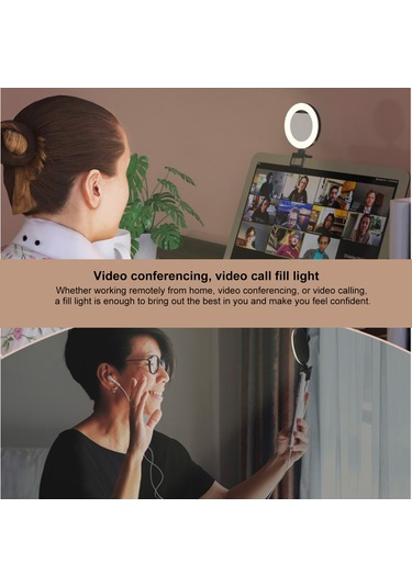 Qingmipy Usb Şarjlı 3 Renkli Aydınlatmalı Dizüstü Ve Telefon İçin Ayarlanabilir Parlaklıkta Klipsli Selfie Işığı Diğer