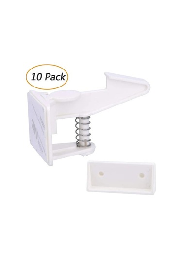 Bosphorusboutique Paket Kurulum Kolay Kilitleri Kilidi Güvenlik Dolap Diğer Çocuk Beyaz 10'lu - De Beyaz