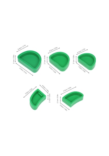 Samdoo 5 Adet/set Diş Plaster Kalıbı, Silikon Materyal, Farklı Boyutlar, Diş Laboratuvarı Kullanıma Uygun, Temiz Ve Sağlıklı Saklama Çok Renkli