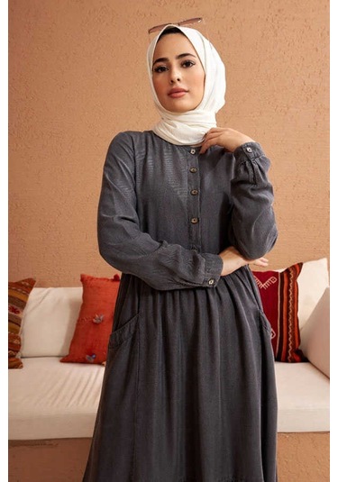 Neways 6575-Liyosel Elbise Gri