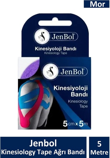Jenbol Kinesiology Tape Ağrı Bandı 5 Cm X 5 M - Mor