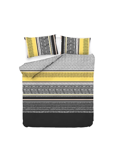 Eponj Home Nevresim Seti Çift Kişilik Baskılı Formas Sarı-Siyah Sarı - Siyah