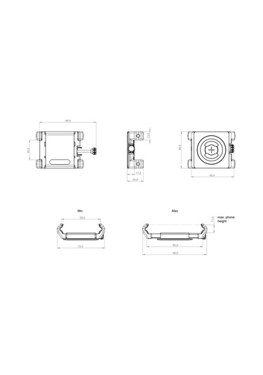 Sp Connect C+ Universal Telefon Tutucu Siyah