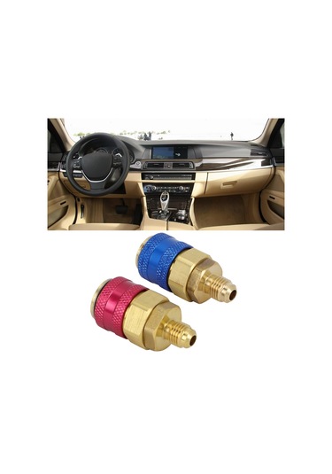 Adet. Araba Ac R134a Yüksek Düşük Kırmızı Mavi Yan Hızlı Konnektörler